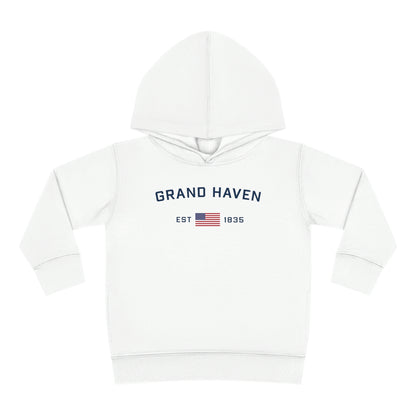 'Grand Haven EST 1835' Hoodie (w/USA Flag Outline) | Unisex Toddler