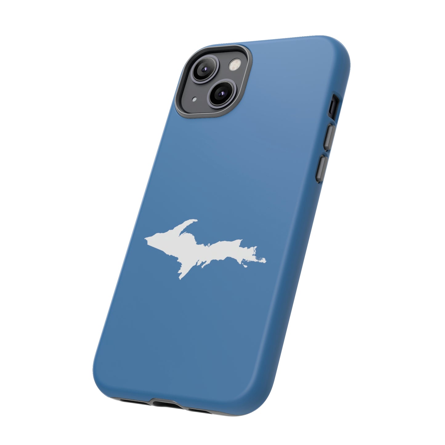 Michigan Upper Peninsula Tough Phone Case (Lake Superior Blue w/ UP Outline) | Apple iPhone