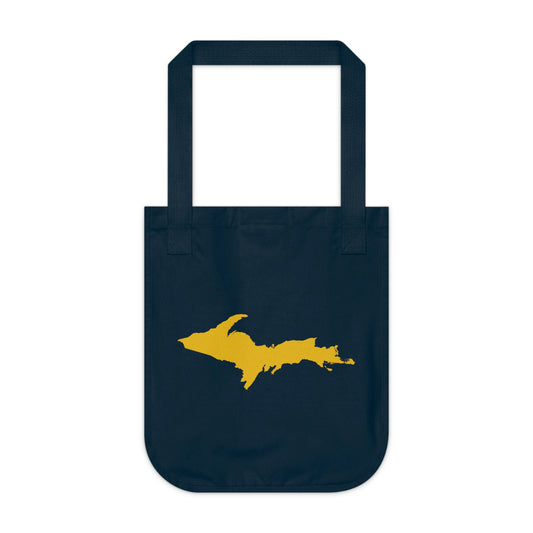 Michigan Upper Peninsula Heavy Tote Bag (w/ Gold UP Outline)