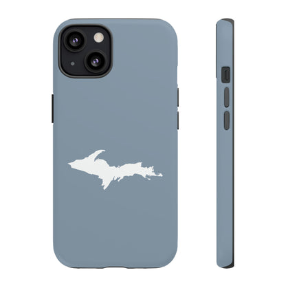 Michigan Upper Peninsula Tough Phone Case (B24 Liberator Grey w/ UP Outline) | Apple iPhone