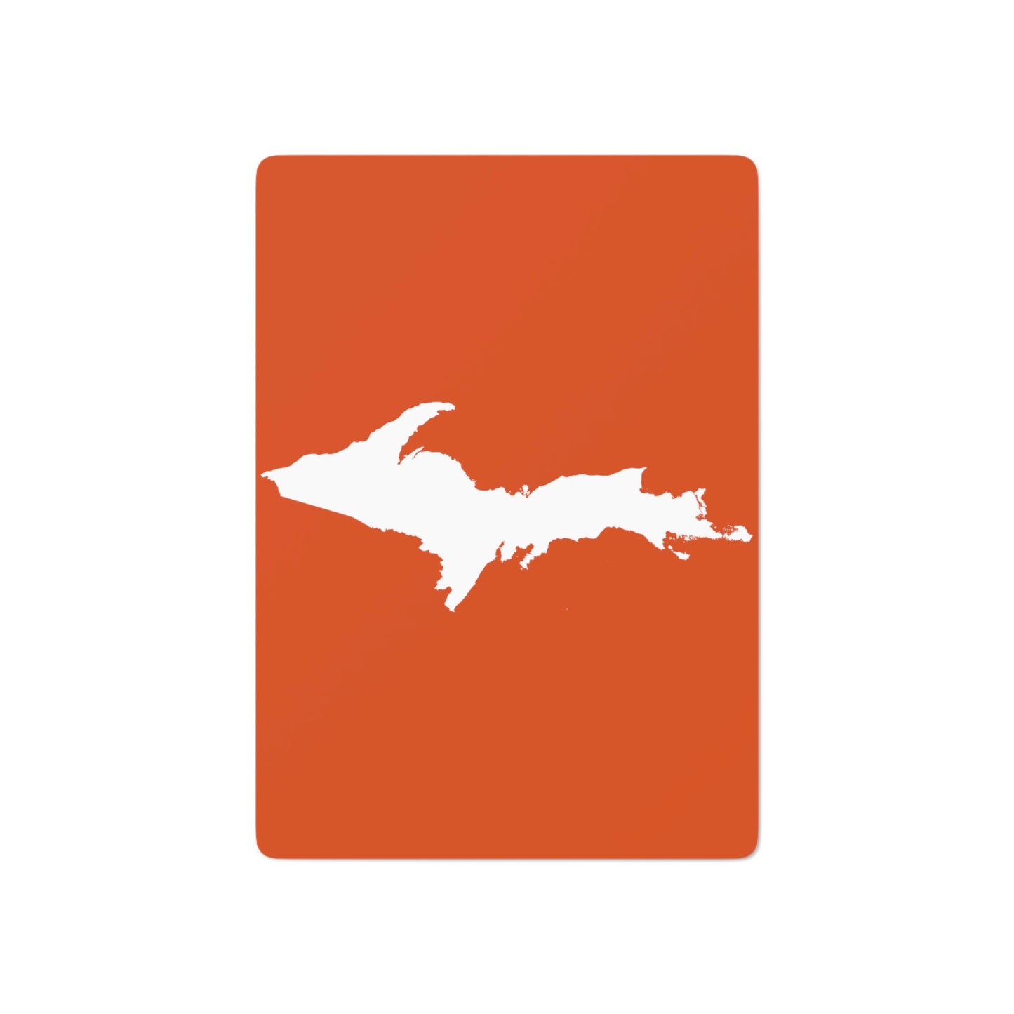 Michigan Upper Peninsula Poker Cards (Maple Leaf Orange w/ UP Outline)