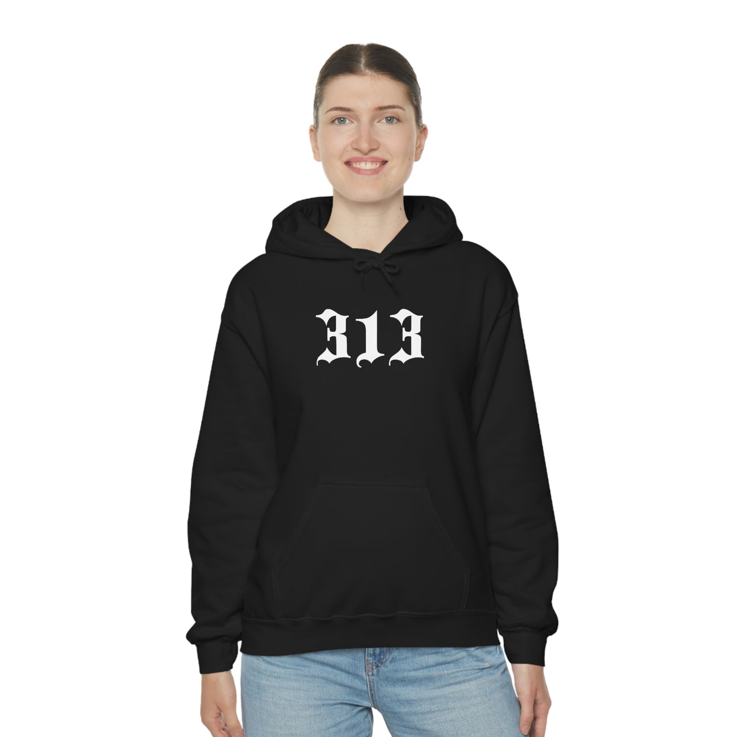 Detroit '313' Hoodie (Old English Font) | Unisex Standard