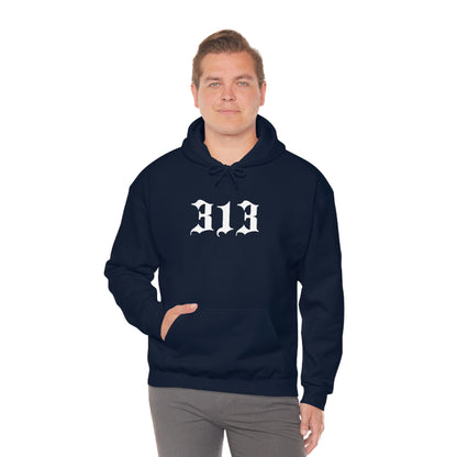 Detroit '313' Hoodie (Old English Font) | Unisex Standard