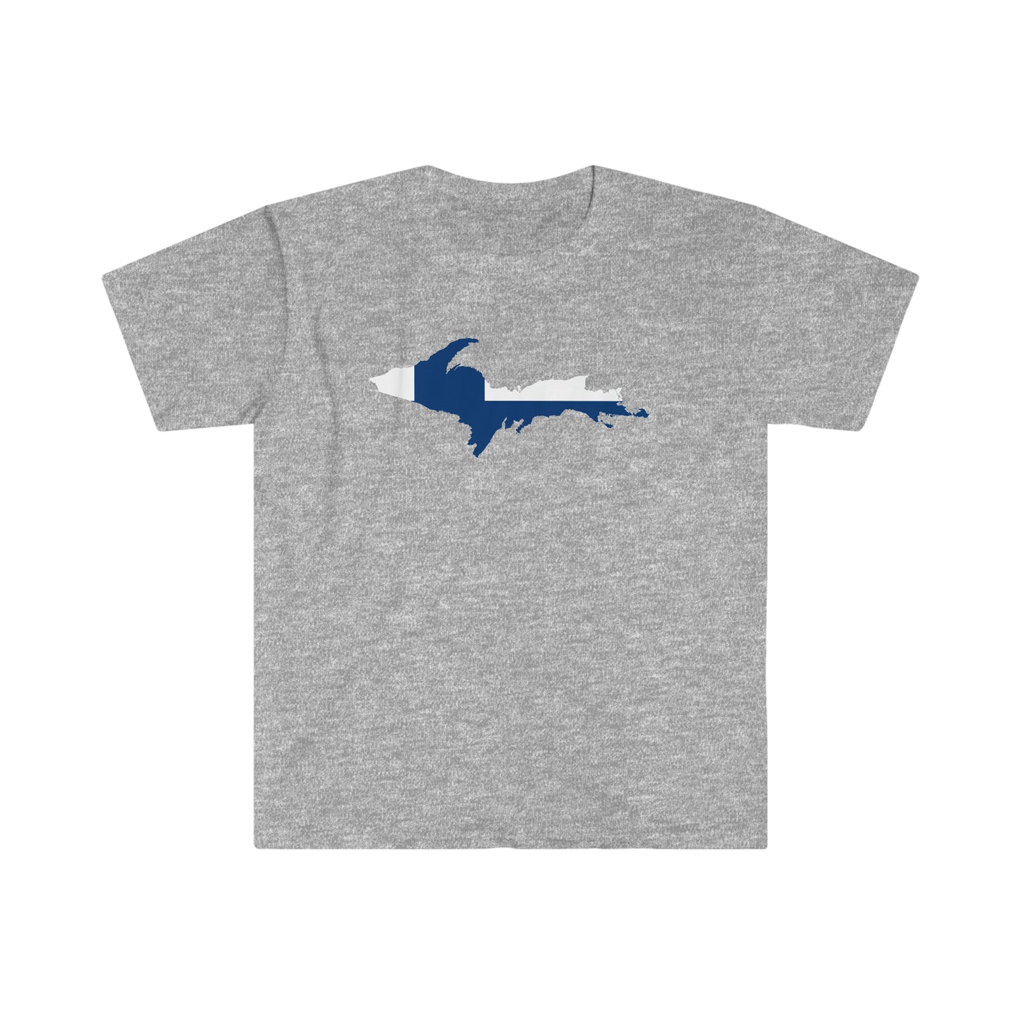 Michigan Upper Peninsula T-Shirt (w/ UP Finland Flag Outline) | Unisex Budget