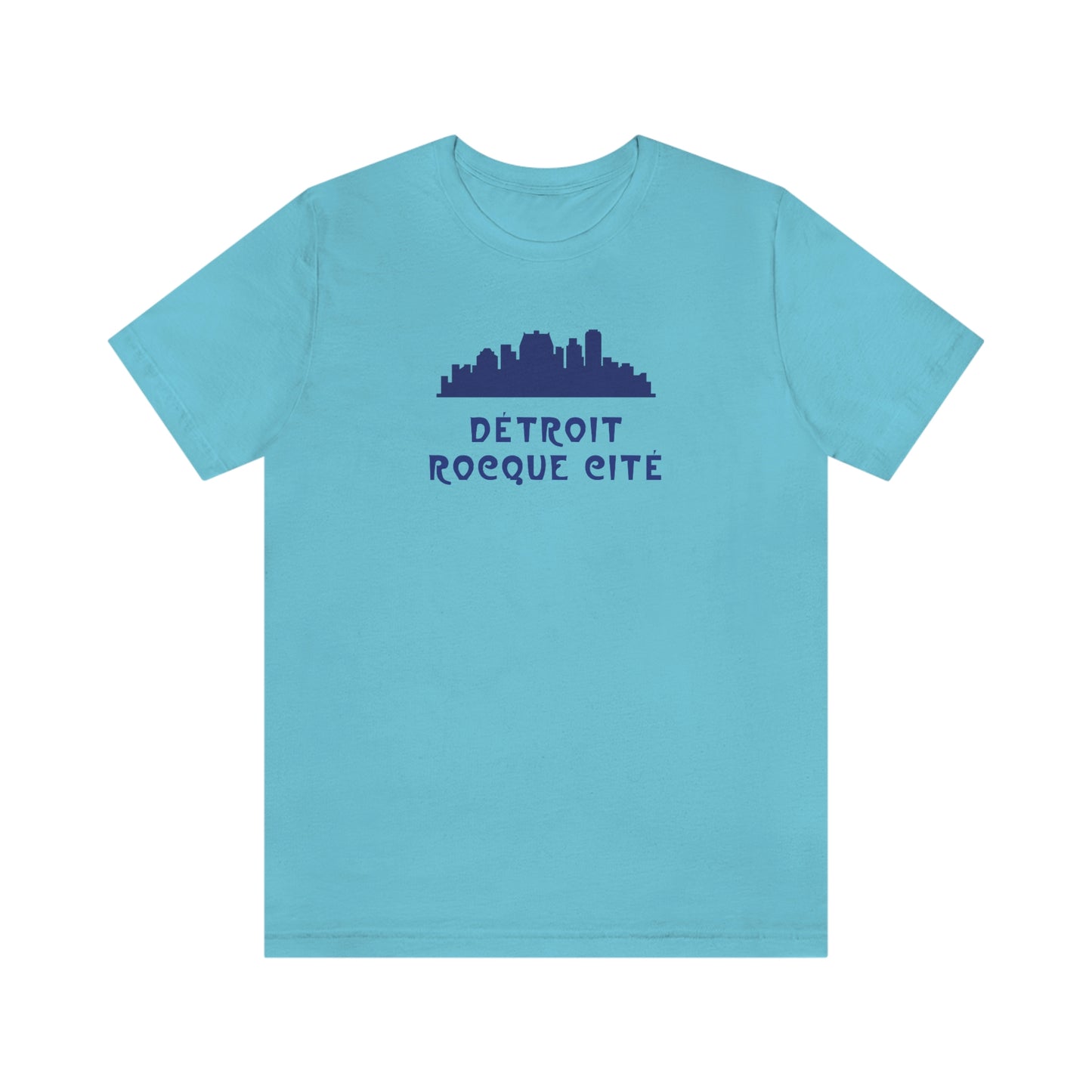 'Détroit Rocque Cité' with Skyline T-Shirt | Unisex Standard Fit