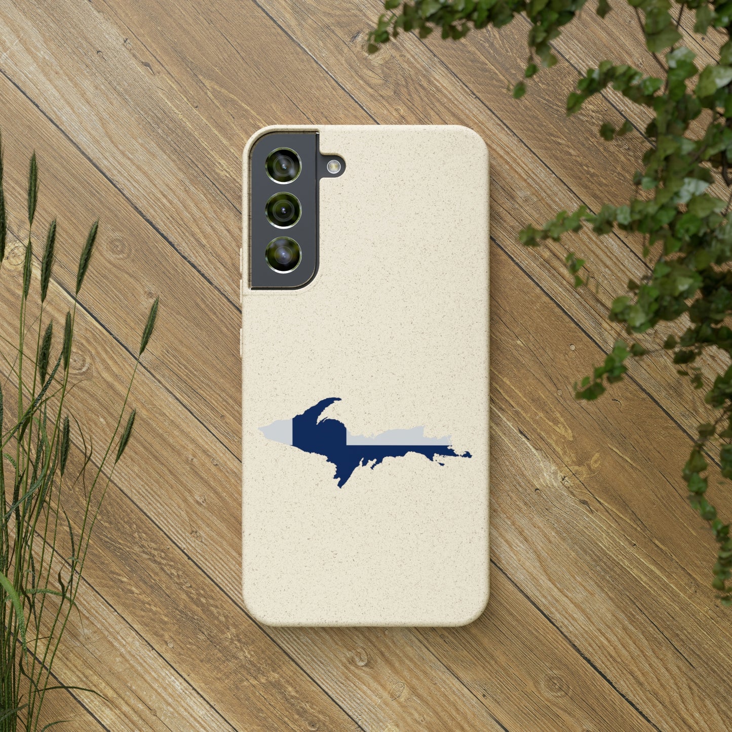 Michigan Upper Peninsula Biodegradable Phone Cases (w/ UP Finland Flag Outline) | Samsung Android