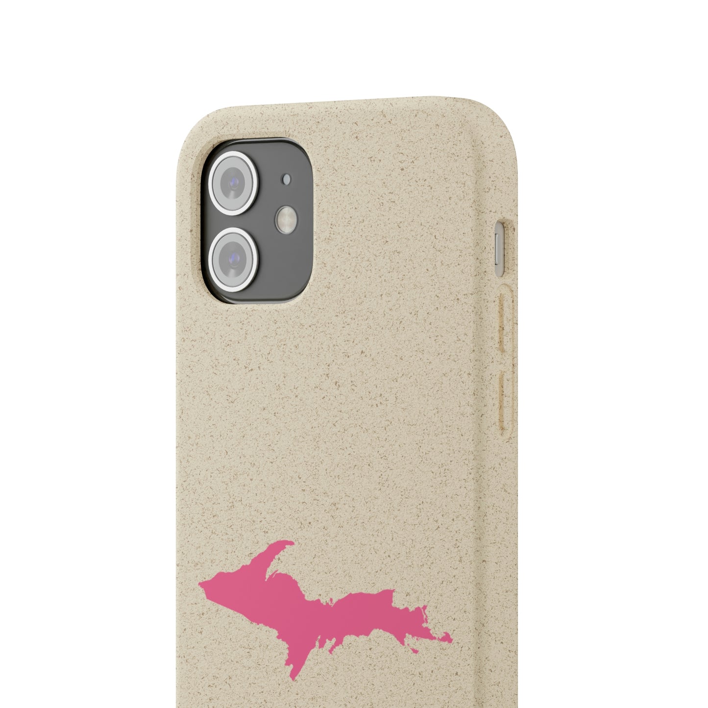 Michigan Upper Peninsula Biodegradable Phone Cases (w/ Pink UP Outline) | Apple iPhone