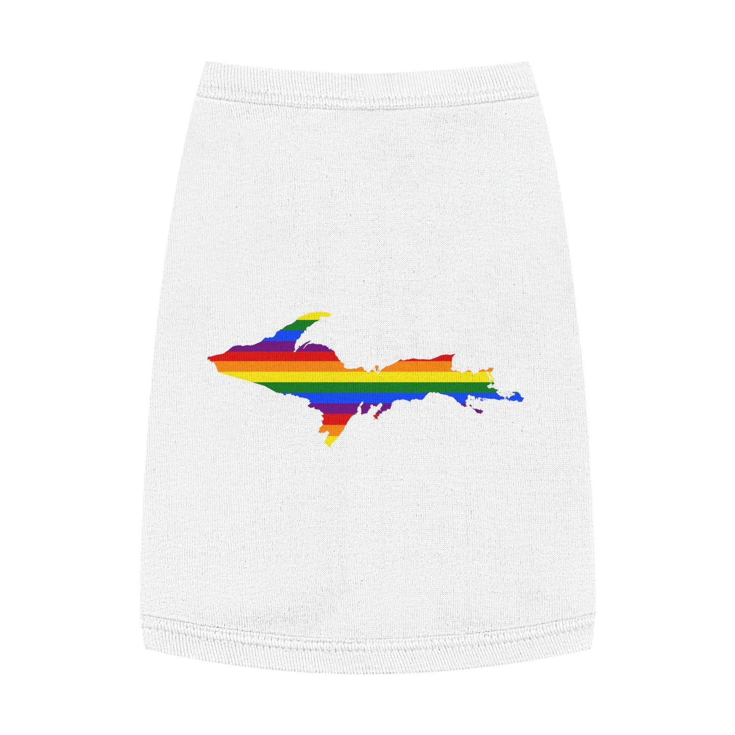 Michigan Upper Peninsula Pet Tank Top (w/ UP Pride Flag Outline)