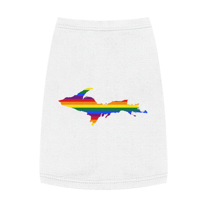 Michigan Upper Peninsula Pet Tank Top (w/ UP Pride Flag Outline)