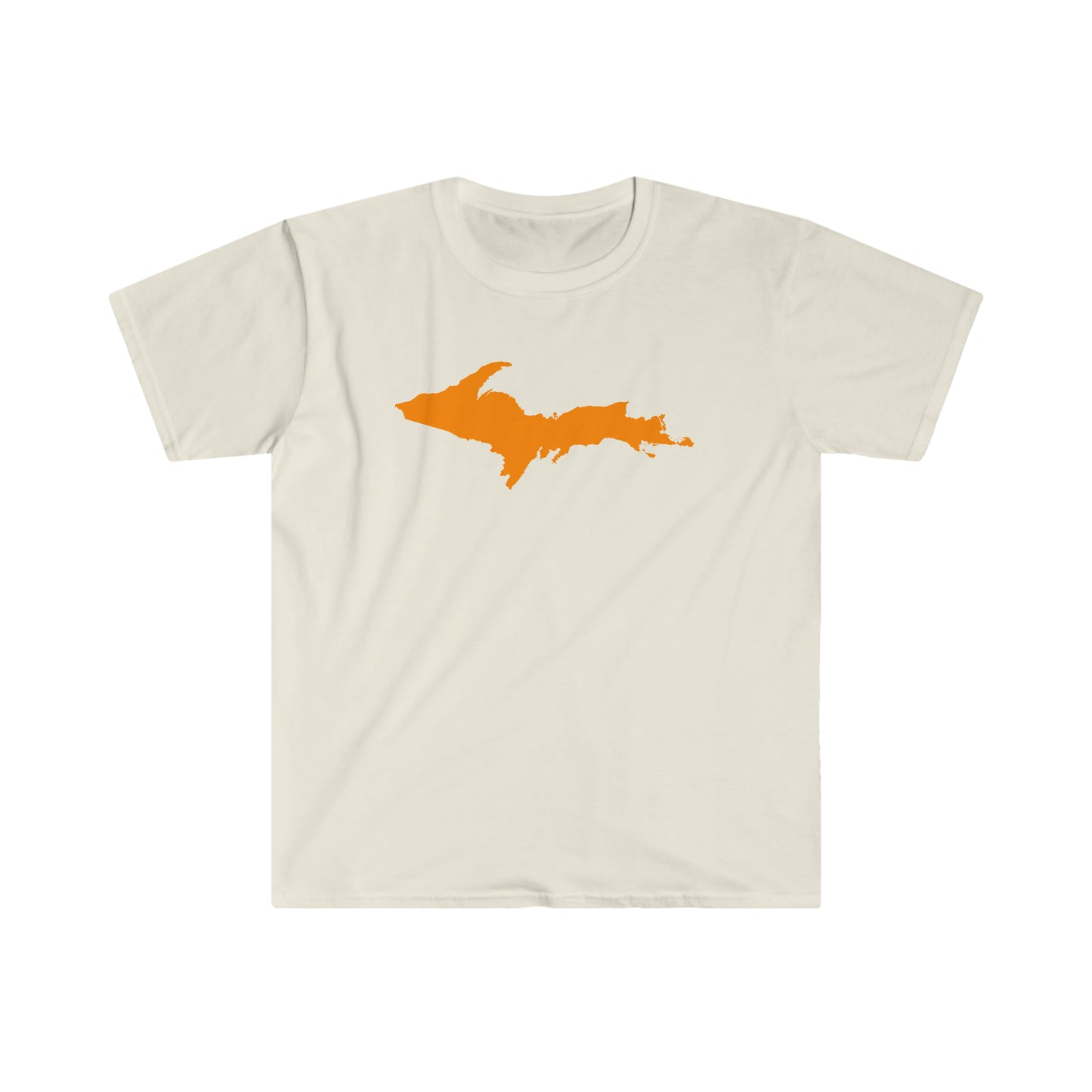 Michigan Upper Peninsula T-Shirt (w/ Orange UP Outline) | Unisex Budget