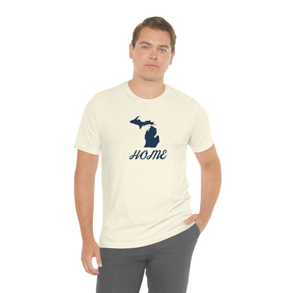 Michigan 'Home' T-Shirt (Retro Script Font) | Unisex Standard Fit