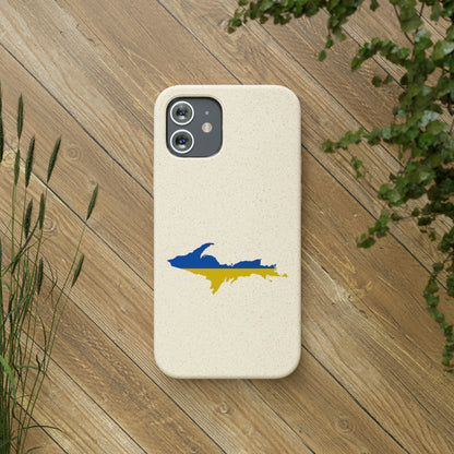 Michigan Upper Peninsula Biodegradable Phone Cases (w/ UP Ukraine Flag Outline) | Apple iPhone