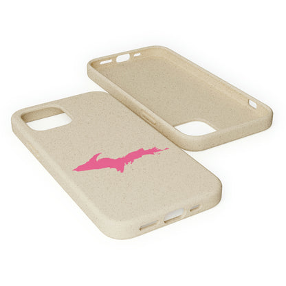 Michigan Upper Peninsula Biodegradable Phone Cases (w/ Pink UP Outline) | Apple iPhone