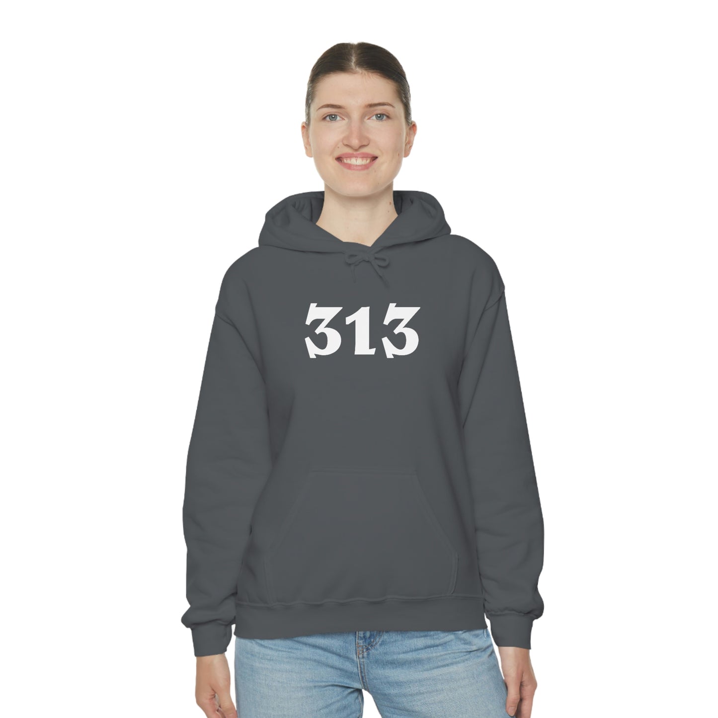 Detroit '313' Hoodie (Angry Serif Font) | Unisex Standard