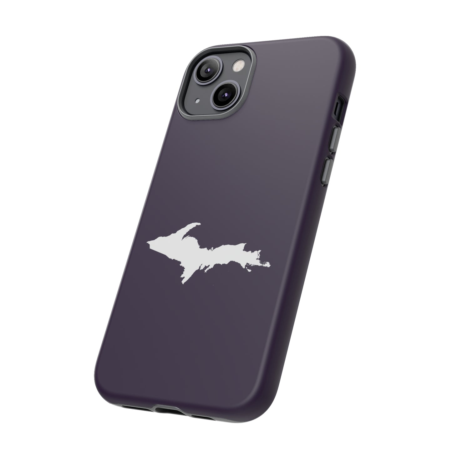 Michigan Upper Peninsula Tough Phone Case (Blackcurrant w/ UP Outline) | Apple iPhone