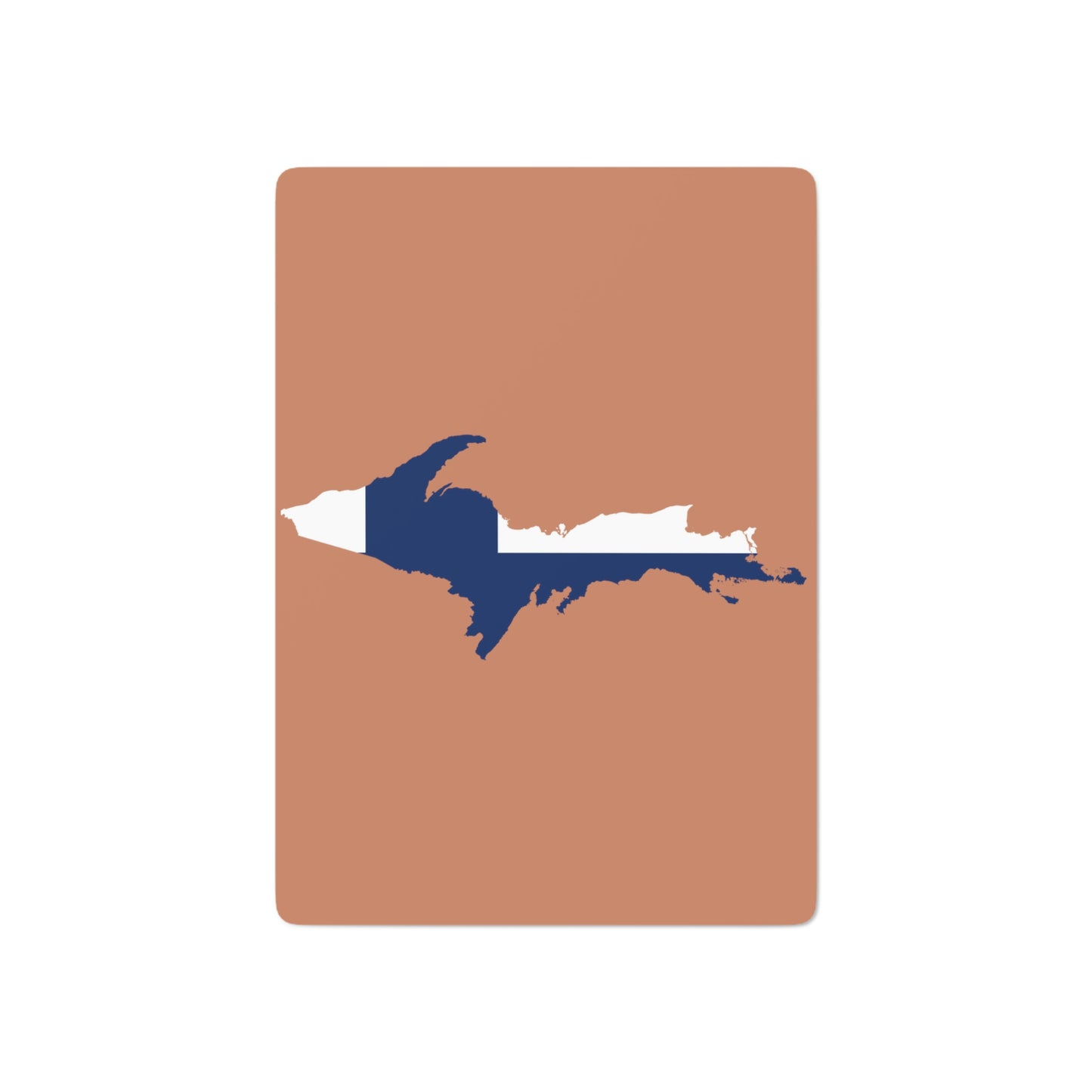 Michigan Upper Peninsula Poker Cards (Copper Color w/ UP Finland Flag Outline)