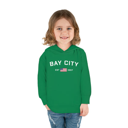 'Bay City EST 1837' Hoodie (w/USA Flag Outline) | Unisex Toddler