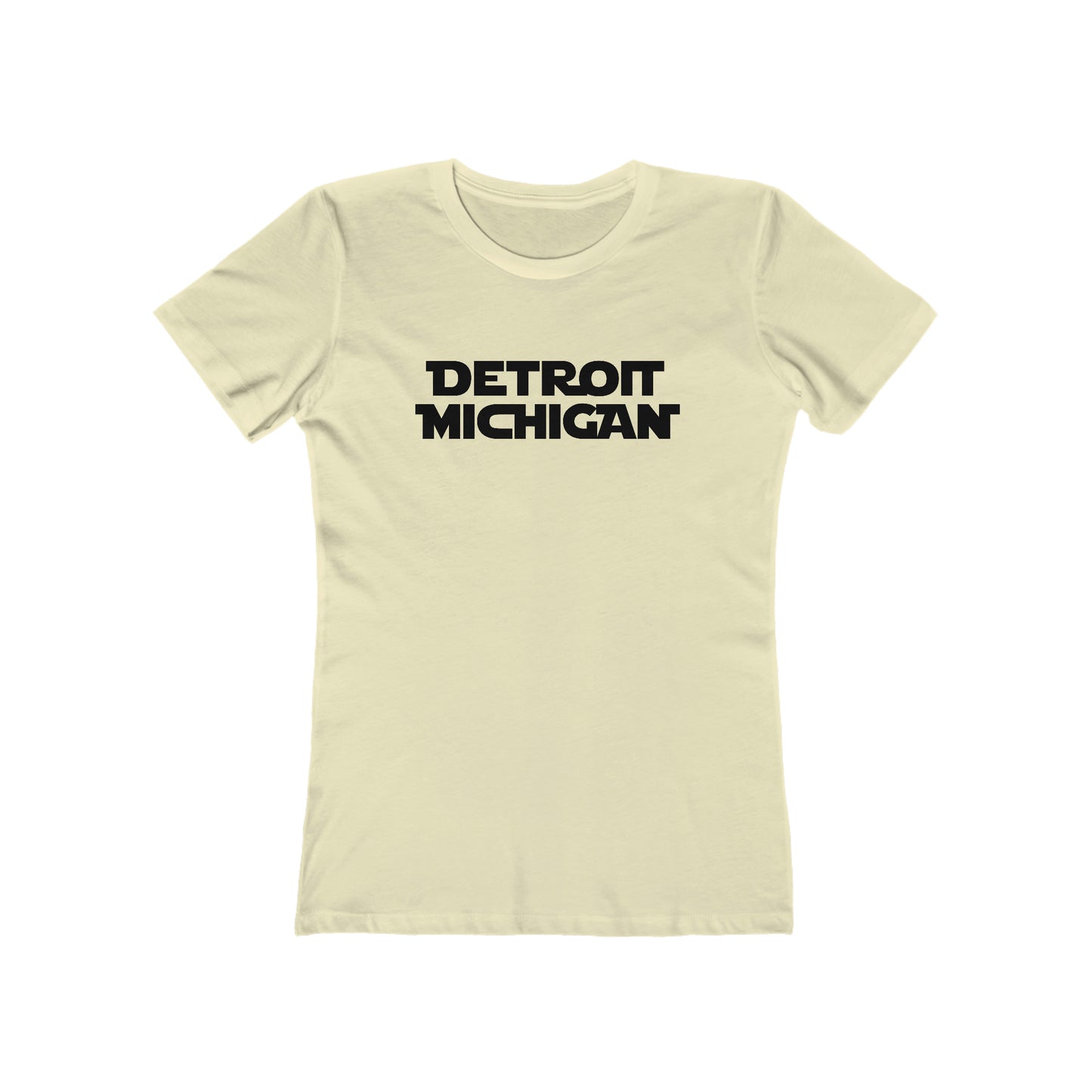 'Detroit Michigan'T-Shirt (1970s Epic Sci-Fi Parody) | Women's Boyfriend Cut