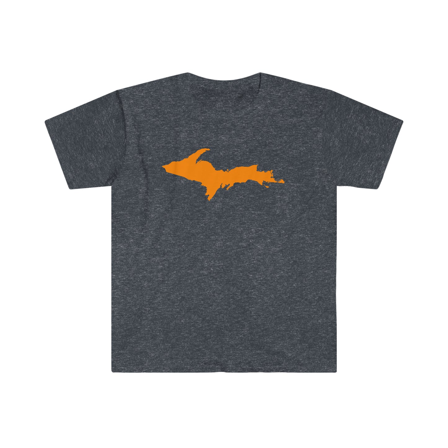 Michigan Upper Peninsula T-Shirt (w/ Orange UP Outline) | Unisex Budget