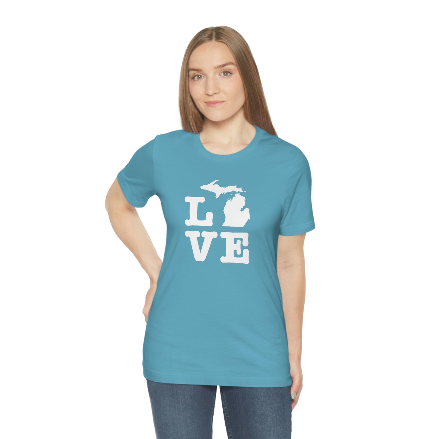 Michigan 'Love' T-Shirt (Typewriter Font) | Unisex Standard Fit