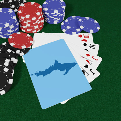 Michigan Upper Peninsula Poker Cards (DTW Blue w/ Azure UP Outline)