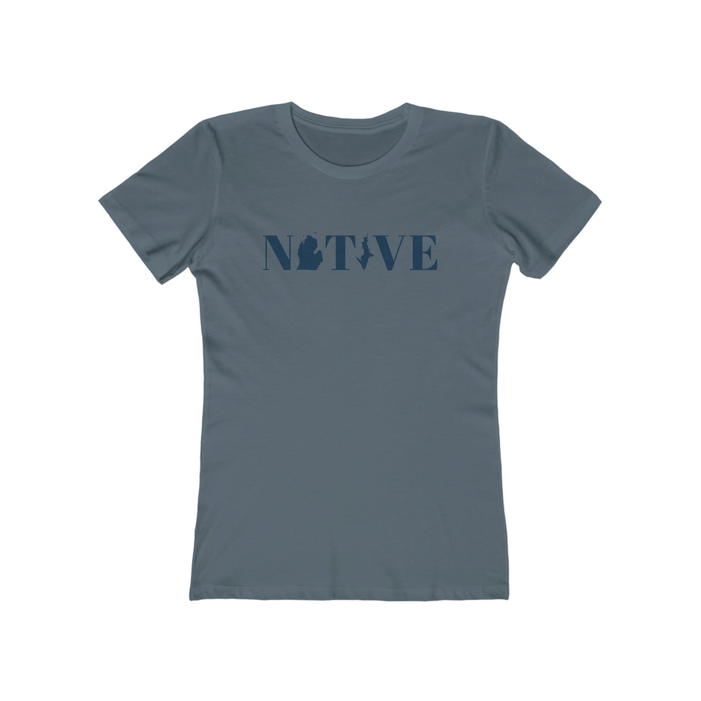 Michigan 'Native' T-Shirt (Didone Font) | Women's Boyfriend Cut