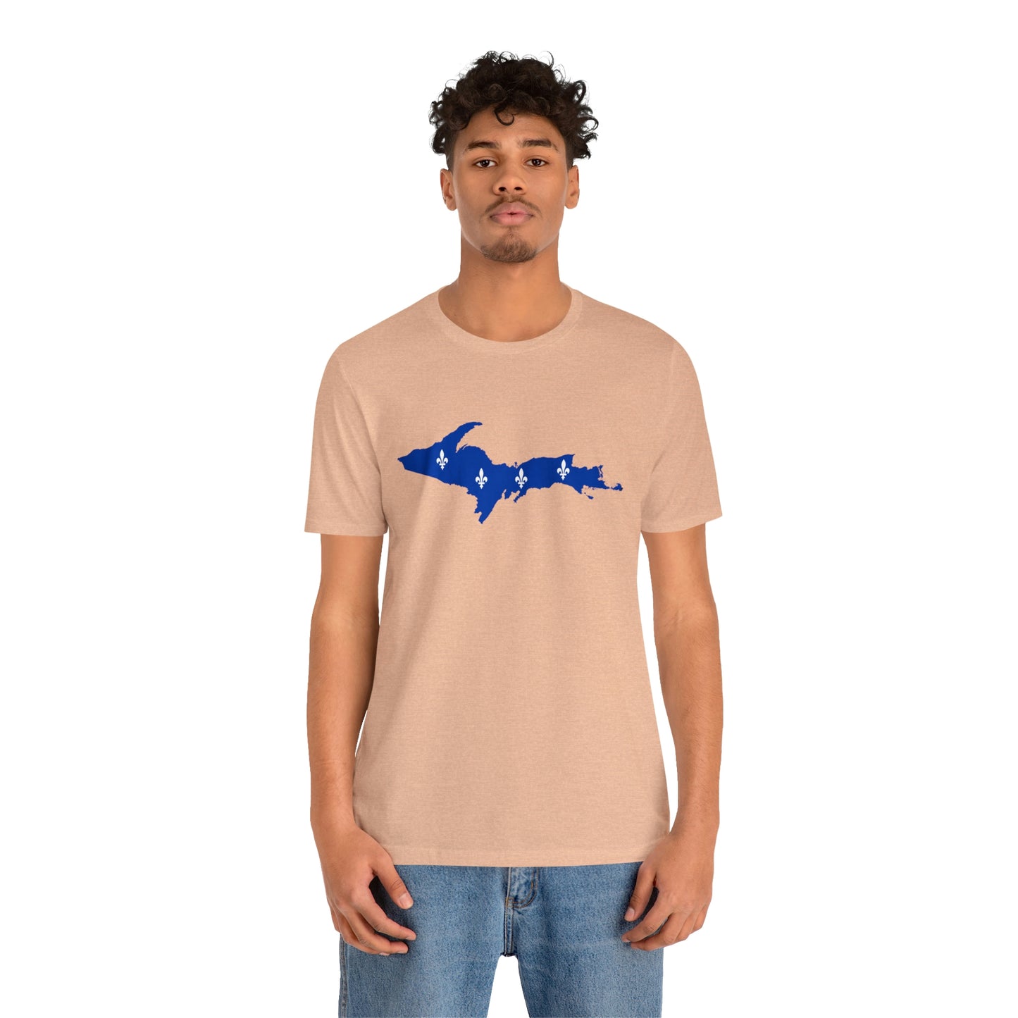 Michigan Upper Peninsula T-Shirt (w/ UP Quebec Flag Outline) | Unisex Standard Fit