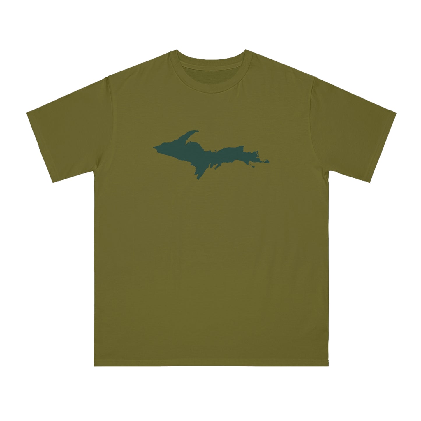 Michigan Upper Peninsula T-Shirt (w/ Green UP Outline) | Organic Unisex