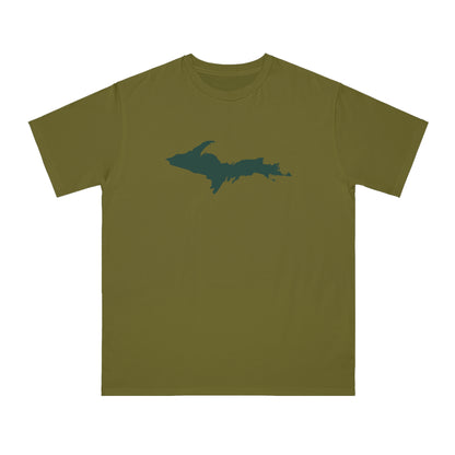 Michigan Upper Peninsula T-Shirt (w/ Green UP Outline) | Organic Unisex