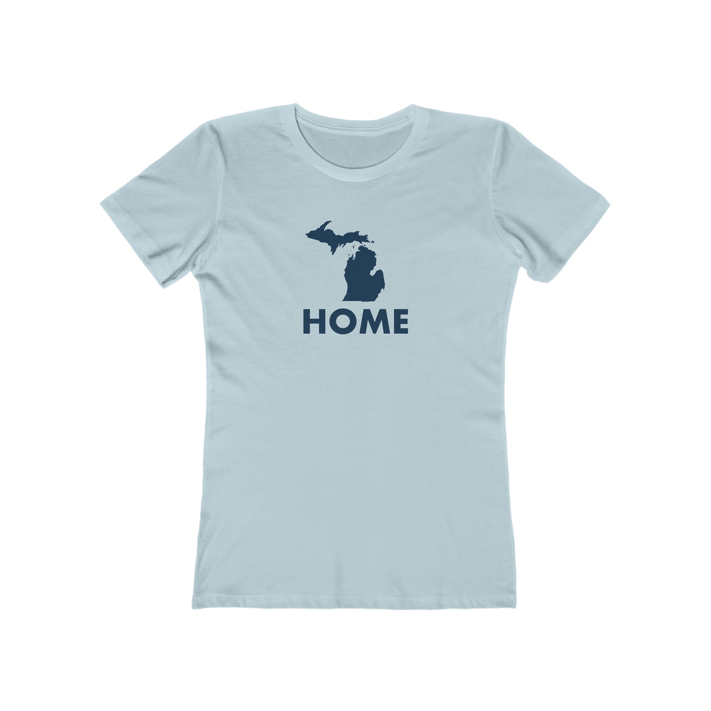 Michigan 'Home' T-Shirt (Geometric Sans Font) | Women's Boyfriend Cut