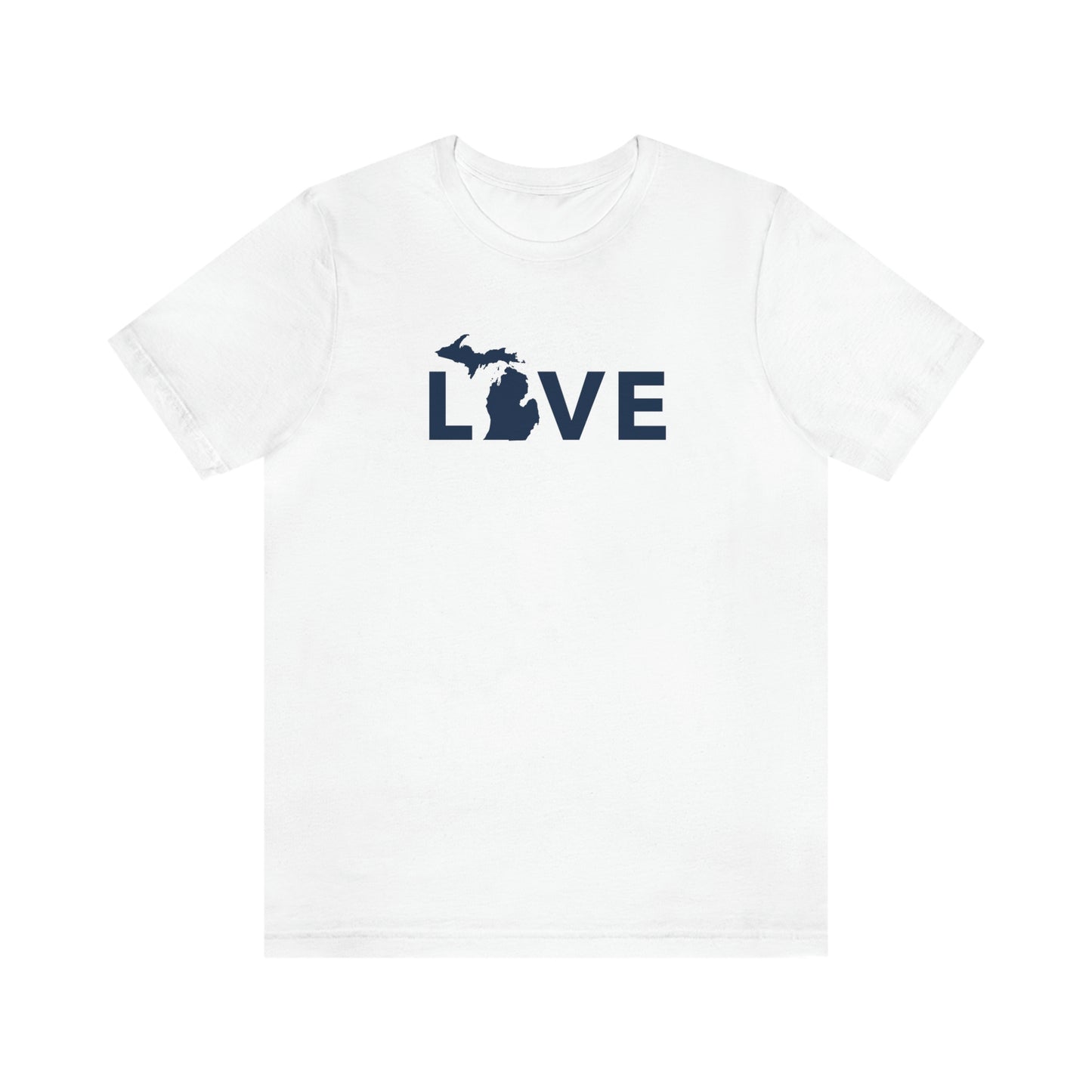 Michigan 'Love' T-Shirt (Geometric Sans Font) | Unisex Standard Fit