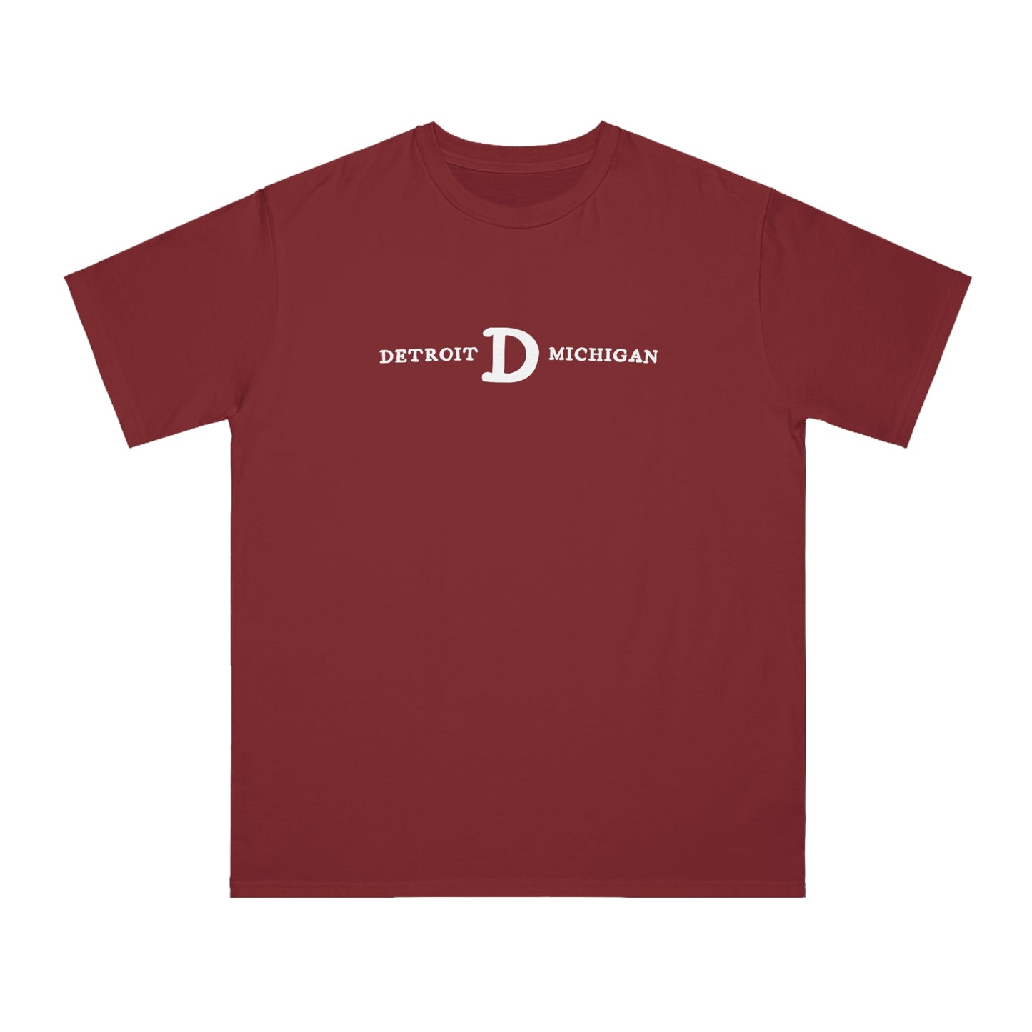 'Detroit Michigan' T-Shirt (w/ Old French D) | Organic Unisex