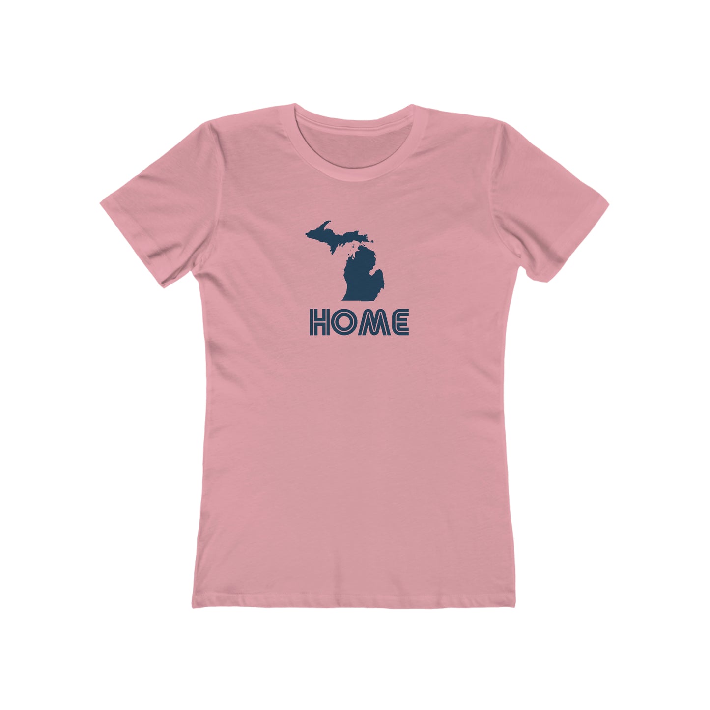 Michigan 'Home' T-Shirt (1970s Audiophile Font) | Women's Boyfriend Cut