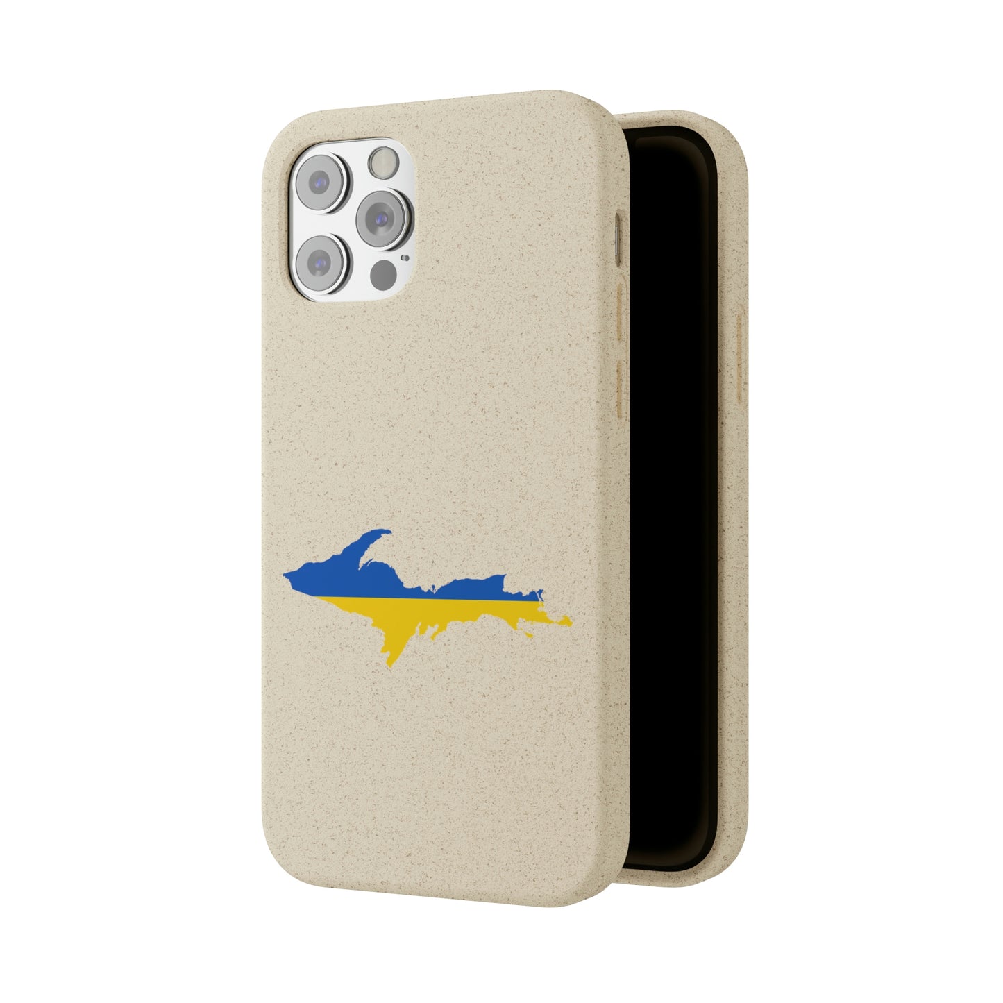 Michigan Upper Peninsula Biodegradable Phone Cases (w/ UP Ukraine Flag Outline) | Apple iPhone