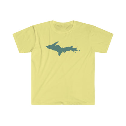 Michigan Upper Peninsula T-Shirt (w/ Copper Green UP Outline) | Unisex Budget