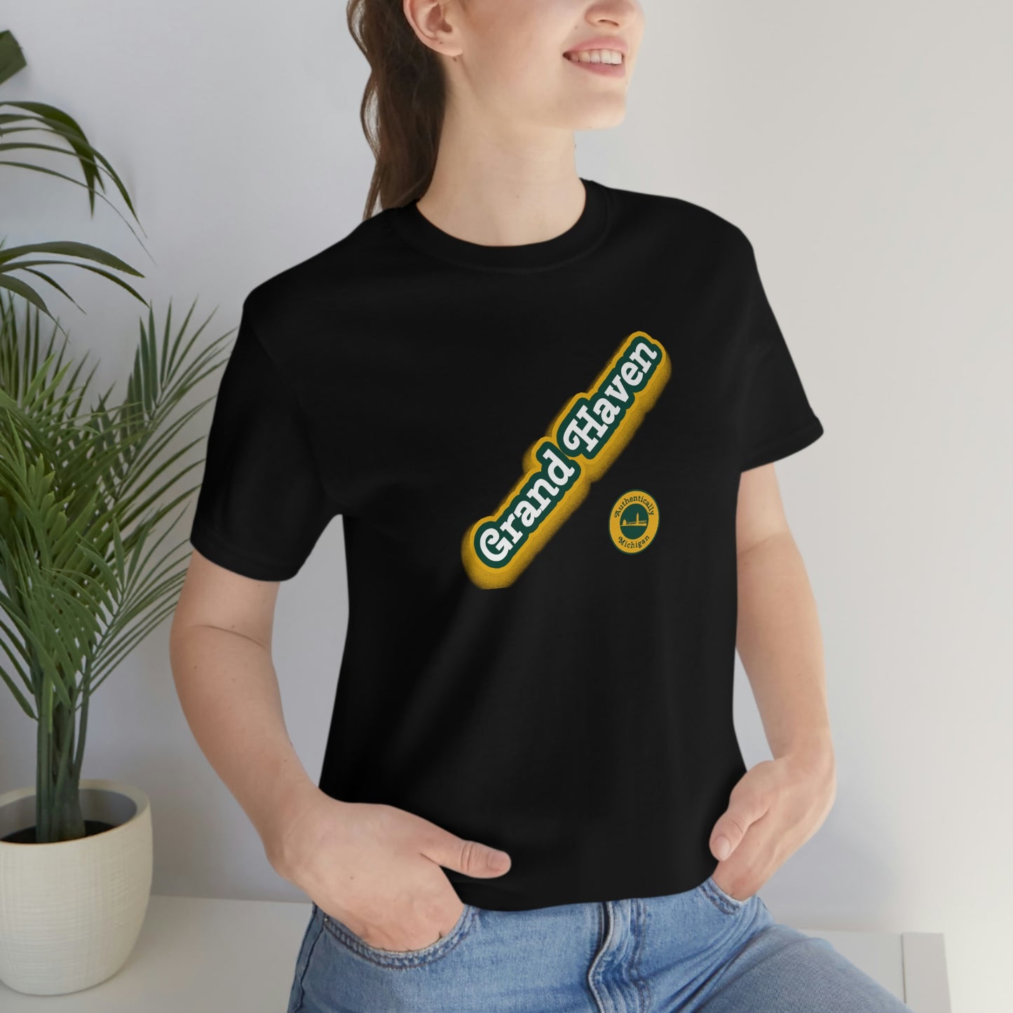 'Grand Haven - Authentically Michigan' Parody T-Shirt | Unisex Standard Fit