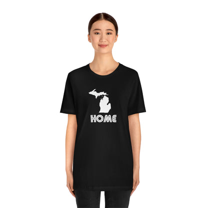 Michigan 'Home' T-Shirt (1970s Audiophile Font) | Unisex Standard Fit