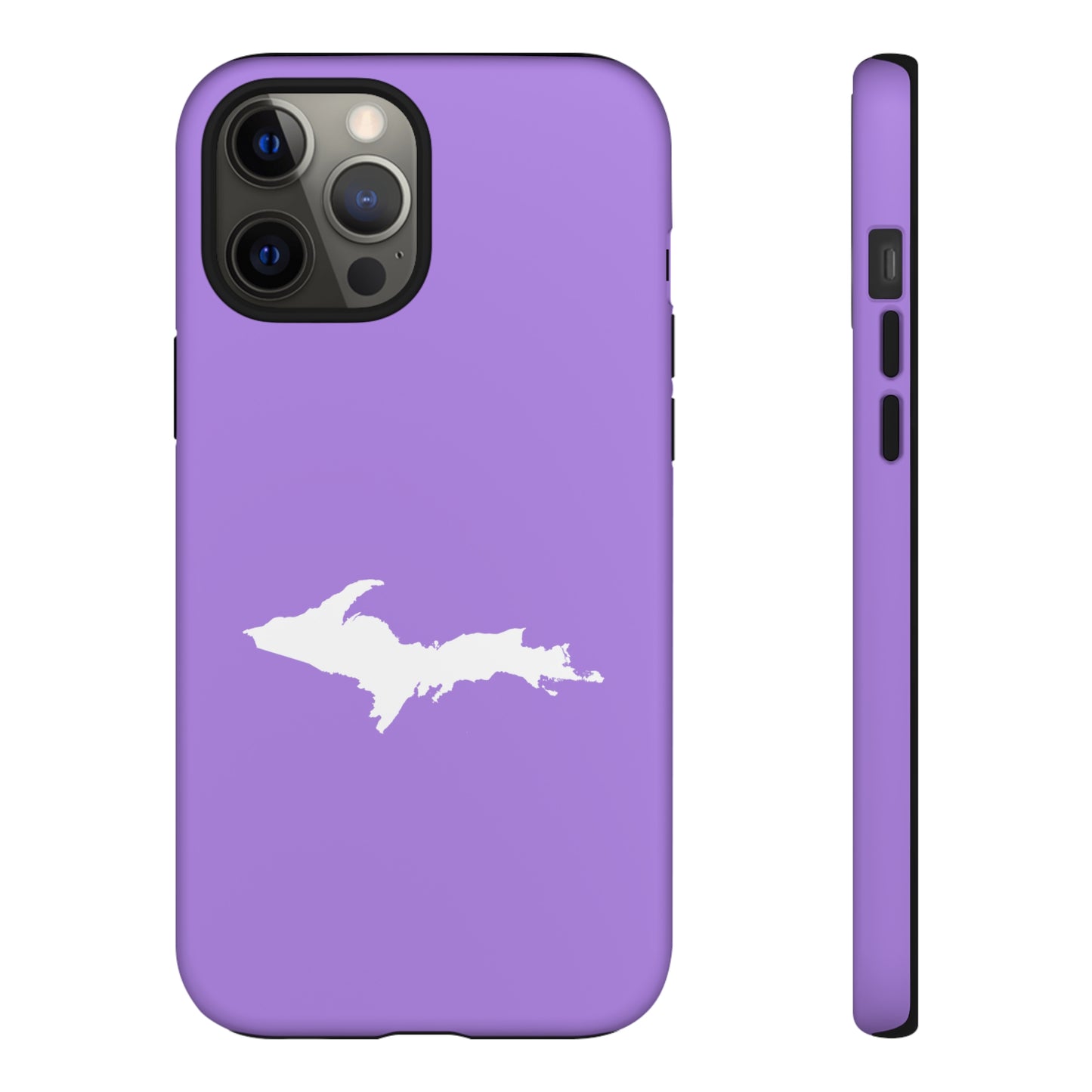 Michigan Upper Peninsula Tough Phone Case (Lavender w/ UP Outline) | Apple iPhone