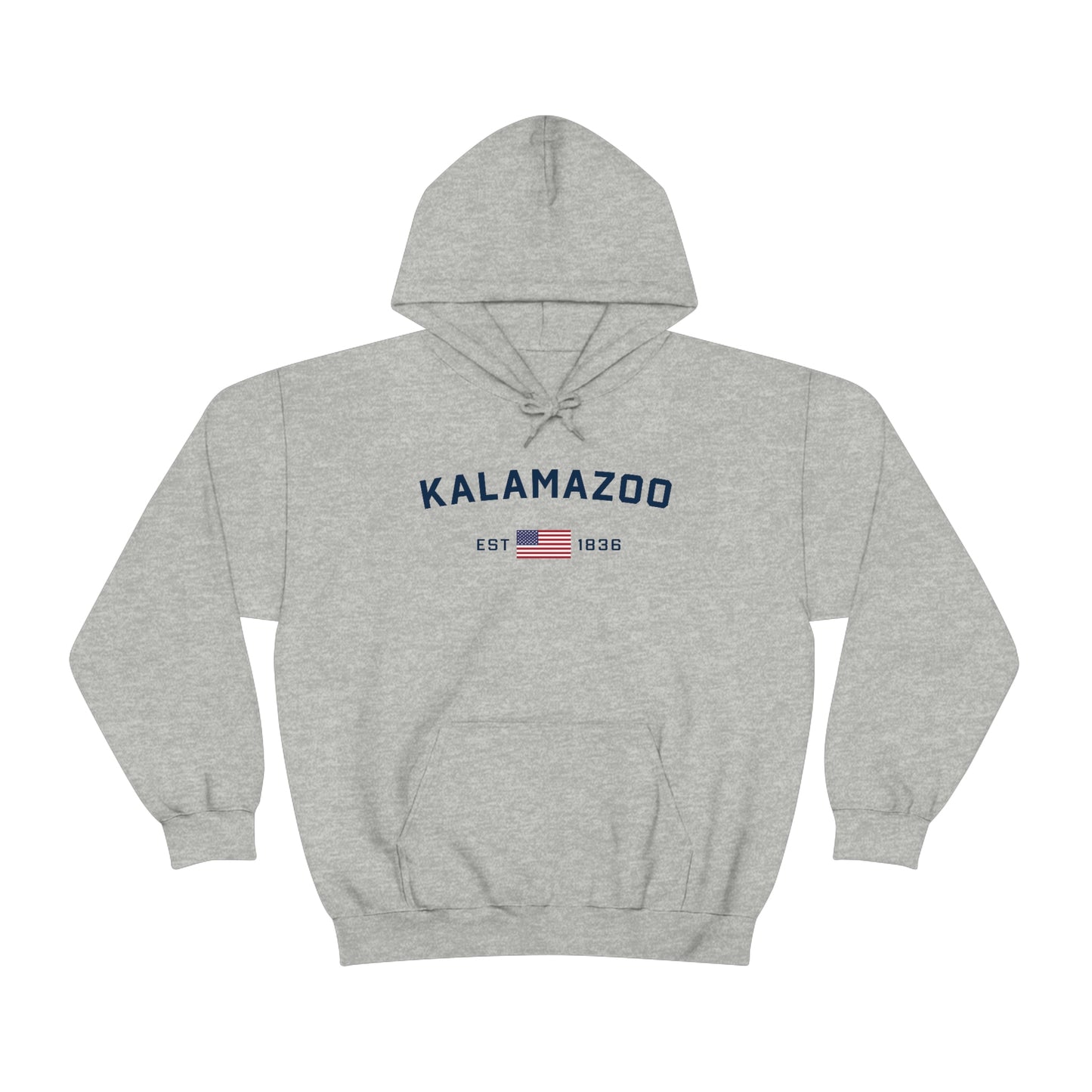 'Kalamazoo EST 1836' (w/USA Flag Outline) | Unisex Standard