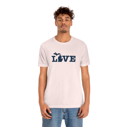 Michigan 'Love' T-Shirt (Typewriter Font) | Unisex Standard Fit