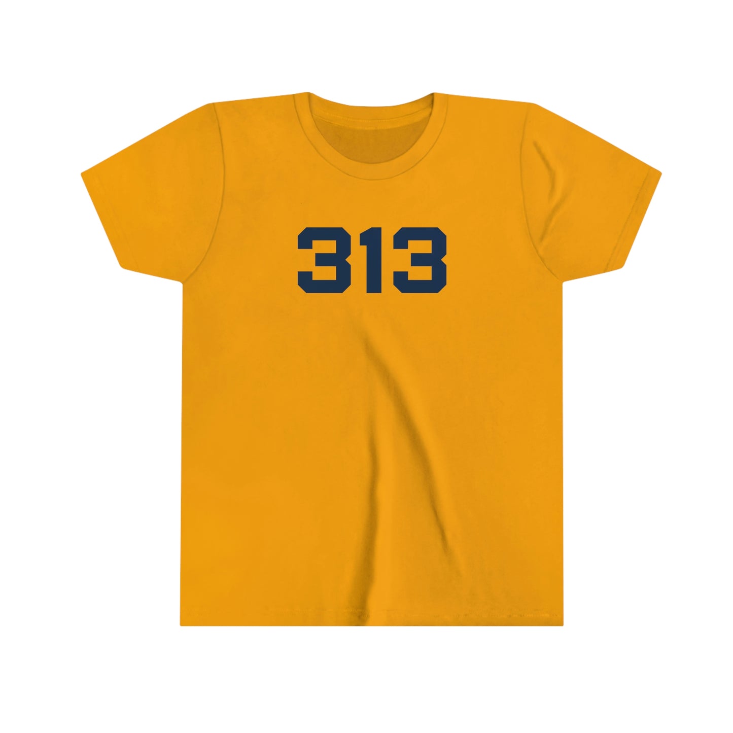 Detroit '313' T-Shirt (Athletic Font) | Youth Short Sleeve