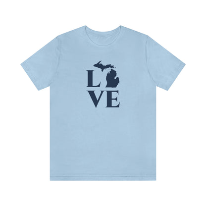 Michigan 'Love' T-Shirt (Roman Serif Font) | Unisex Standard Fit