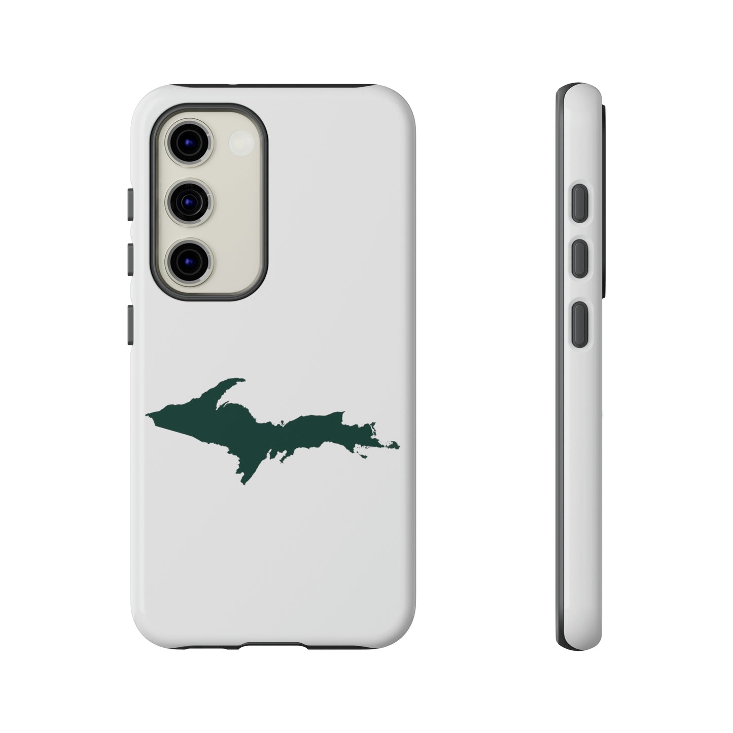 Michigan Upper Peninsula Tough Phone Case (w/ Green UP Outline) | Samsung & Pixel Android