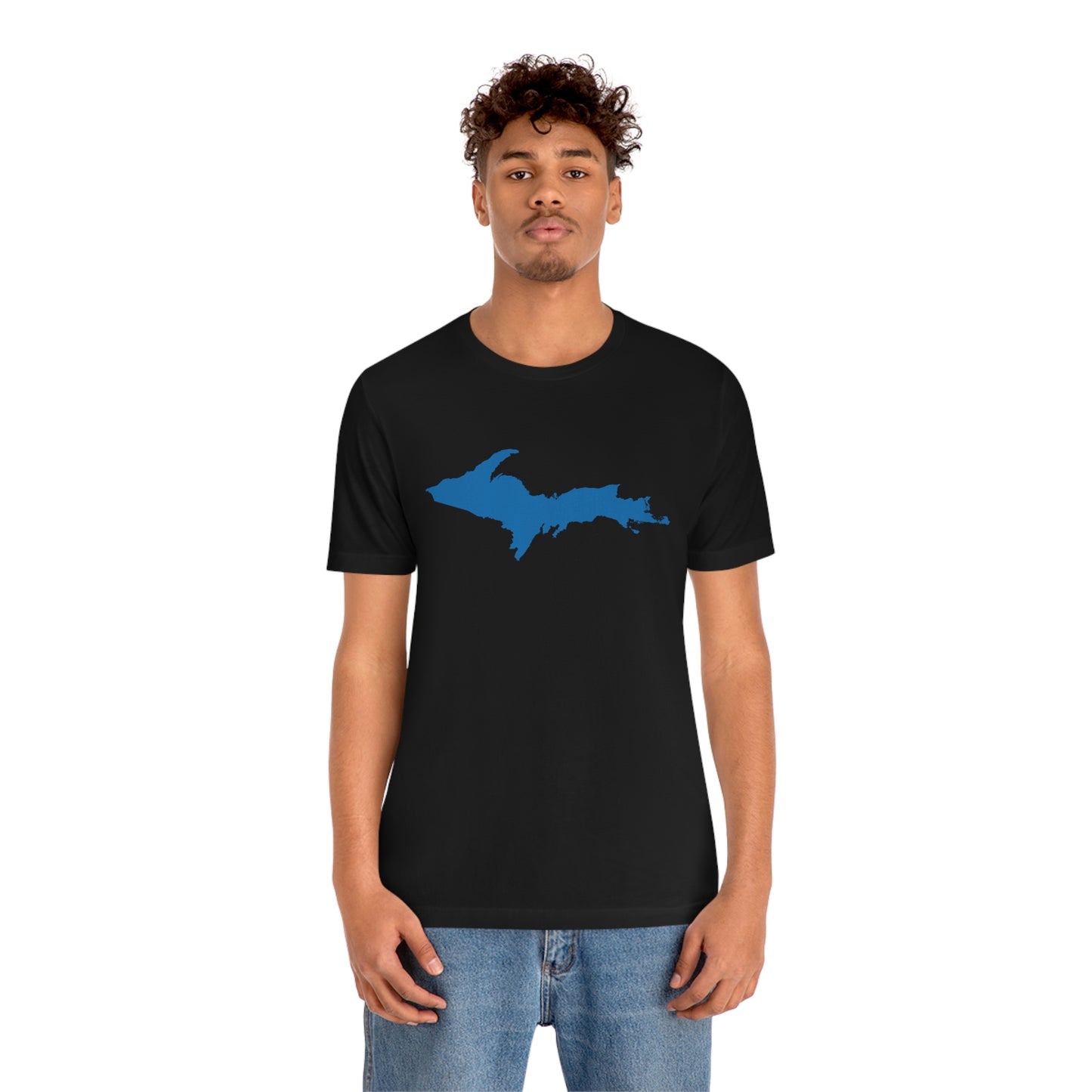 Michigan Upper Peninsula T-Shirt (w/ Azure UP Outline) | Unisex Standard Fit