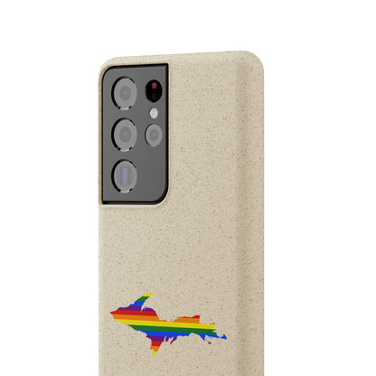 Michigan Upper Peninsula Biodegradable Phone Cases (w/ UP Pride Flag Outline) | Samsung Android