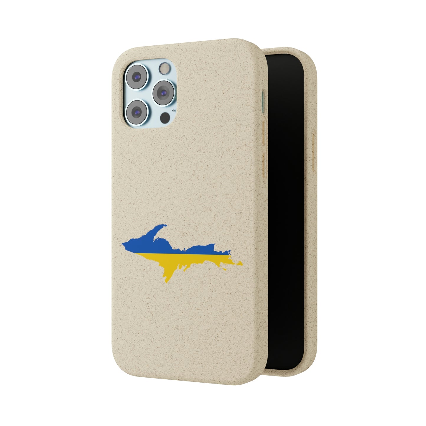 Michigan Upper Peninsula Biodegradable Phone Cases (w/ UP Ukraine Flag Outline) | Apple iPhone