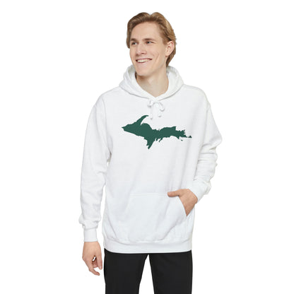 Michigan Upper Peninsula Hoodie (w/ Green UP Outline) | Unisex Garment-Dyed