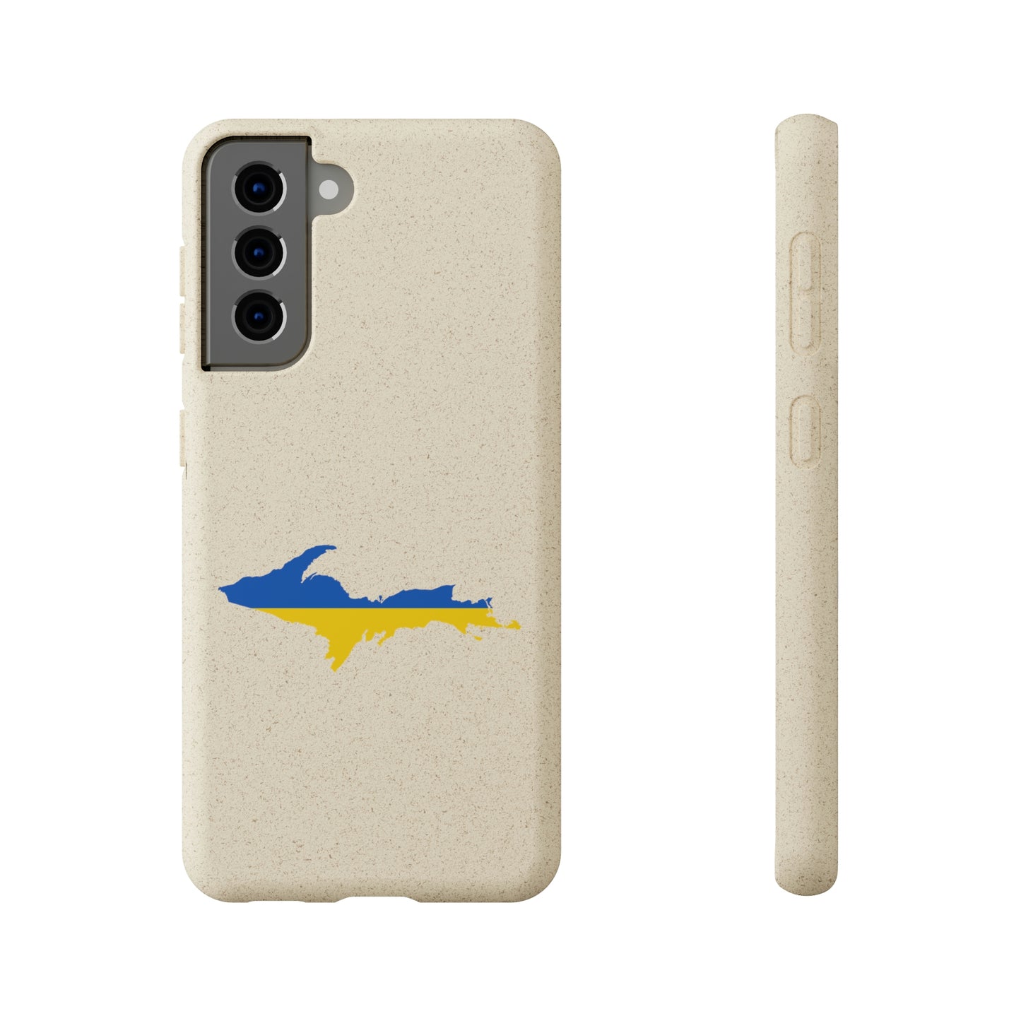 Michigan Upper Peninsula Biodegradable Phone Cases (w/ UP Ukraine Flag Outline) | Samsung Android