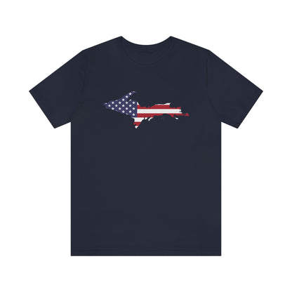 Michigan Upper Peninsula T-Shirt (w/ UP USA Flag Outline) | Unisex Standard Fit