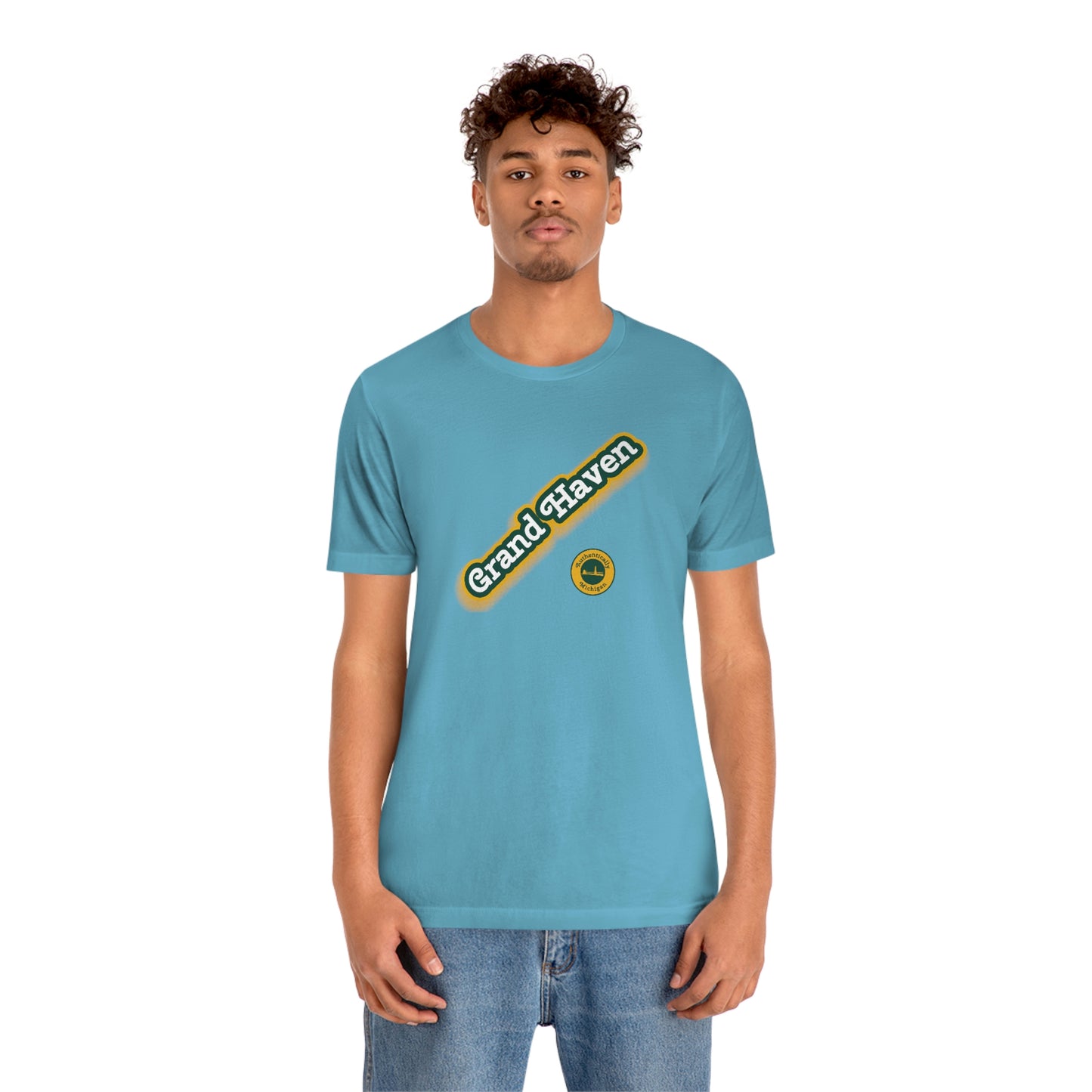 'Grand Haven - Authentically Michigan' Parody T-Shirt | Unisex Standard Fit